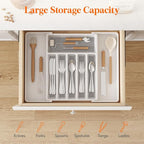 Lifewit Silverware Drawer Organizer, Expandable Utensil Tray - Image 4