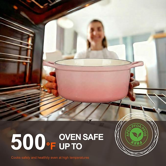 Overmont Enameled Cast Iron Dutch Oven - Image 4