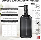 GMISUN Black Soap Dispenser, 2 Pack Hand Soap Dispensers - Image 3