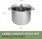 Ecolution Stainless Steel Stock Pot, Encapsulated Induction Ready Cooking Pot - Image 4