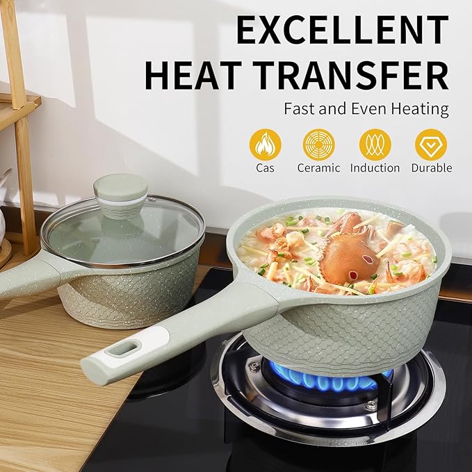 Sauce pan set 4 Pcs 1.5Qt & 2.0Qt SaucePan Set - Image 5