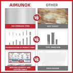 295-Piece Stainless Steel Roll Pin Assortment Kit - Image 5