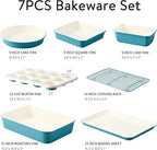 CAROTE 7-Piece Ceramic Baking Pans Set, Aluminized Steel Bakeware Sets - Image 2