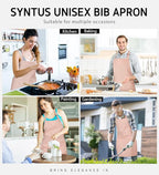Syntus Apron for Men Women, Adjustable Cooking Kitchen Chef Aprons - Image 6