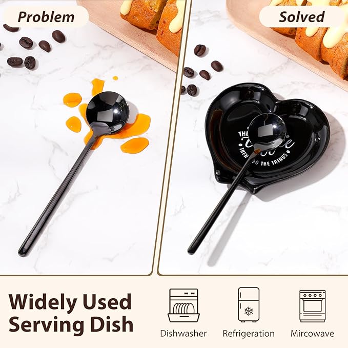 FoldTier 2 Pcs Ceramic Coffee Spoon Rest - Image 4