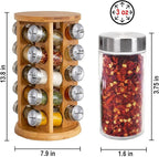 Orii 20 Jar Rotating Bamboo Spice Rack - Image 3