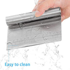Pro Dough Pastry Scraper/Cutter/Chopper Stainless Steel Mirror Polished - Image 6