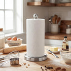 theaoo Paper Towel Holder Countertop, One-Handed Tear Paper Towel Stand - Image 8