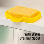 Zulay Kitchen Small Silicone Sponge Holder – Space-Saving Sink Organizer Tray - Image 8