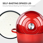 Miereirl 6 Quart Enameled Dutch Oven Pot - Image 3