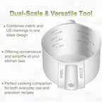 2PCS 2/3Cup Single Measuring Cup, Etched Inner Scale Stainless Steel Measure - Image 4