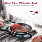 600ºF Heat Resistant Kitchen Tongs: U-Taste 9+12 inch Silicone Cooking Tong Set - Image 5