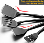 Silicone Spatula Set, 600°F Heat Resistant Silicone Spatula Turner Flipper - Image 4