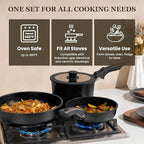 KIKCOIN 20 Pcs Pots and Pans Set Non Stick, Detachable Handle Cookware Sets - Image 4