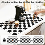 17" x 32" Checkered Dish Drying Mat - Image 3