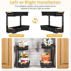 Homde 2-Tier Under Sink Organizer: 2pcs Set Adjustable Pull Out Drawer - Image 6
