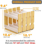 SpaceAid Bamboo Pull Out Spice Rack Organizer - Image 3