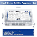 370 Pcs Roll pin Assortment, SAE Roll Pin Set, Slotted Spring Pins, Steel Split - Image 6