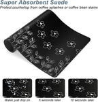 Rnivvi Coffee Mat, Hide Stain Rubber Backed Absorbent Dish Drying Pad - Image 3