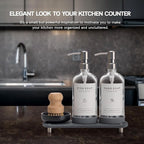 Kitchen Soap Dispenser Set - 16OZ Clear Glass Bottle - Image 5