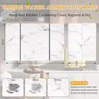 Stone Dish Drying Mat for Kitchen Counter, Absorbent Diatomaceous Earth Bath - Image 2