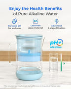 Waterdrop PT-09B-A 10-Cup Large Glass Alkaline Water Filter Pitcher, - Image 2