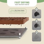 NIUM Stone Drying Mat for Kitchen Counter & Bamboo Rack - Image 3