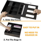 SpaceAid Bag Storage Organizer for Kitchen Drawer, Bamboo Organizer, Compatible - Image 5