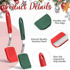 Silicone Cookie Spatula Turner 2 Pack Mini Brownie Spatula Flexible Kitchen - Image 4