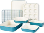 CAROTE 7-Piece Ceramic Baking Pans Set, Aluminized Steel Bakeware Sets by CAROTE