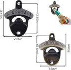 12 PCS Wall Mount Beer Opener Bulk, Stainless Mountable Bottle Cap Opener - Image 5