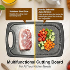 Viretang Metal Cutting Boards for Kitchen, Functional Large Black Plastic - Image 6