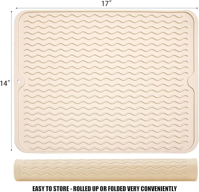 Large 17" x 14" Silicone Dish Drying Mat - Image 2