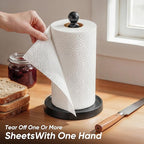 theaoo Paper Towel Holder Countertop, One-Handed Tear Paper Towel Stand - Image 2