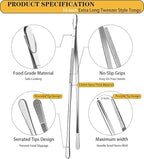 JETKONG 2 Pcs 16-Inch Kitchen Tweezers Extra Long Tweezer Tongs, Heavy Duty - Image 2