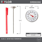 Taylor Instant Read Analog Meat Food Grill BBQ Cooking Kitchen Thermometer - Image 3