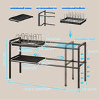 Mustorn Pots and Pans Organizer Under Cabinet, Expandable 2 Tier Under Sink - Image 2