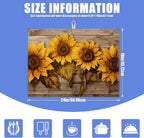 Vintage Sunflower Wooden Grain Dish Drying Mat - Image 2