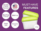 Arrow Reusable Plastic Storage Container Set, 10 Pack, 1 Pint/16 Ounce Each – - Image 3