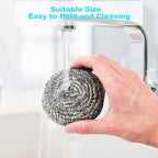 15 Pack Steel Wool Scrubber, Metal Kitchen Scrubbing Sponges, Dishwashing - Image 5
