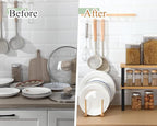 Marsui 4 Pcs Kitchen Organizer Accessories Set Cabinet Organizer Shelf and - Image 3