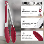 HOTEC Premium Stainless Steel Locking Kitchen Tongs - Image 4