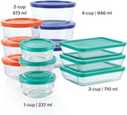Pyrex Simply Store Glass Food Storage Containers Set, Meal Prep Containers - Image 2