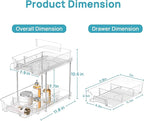 Vtopmart 4 Pack 2 Tier Bathroom Under Sink Organizers and Storage, Pull Out - Image 2