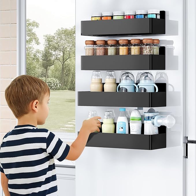 Mystozer Magnetic Spice Rack for Refrigerator, Kitchen Organizer and Storage - Image 8