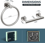 FORIOUS Toilet Paper Holder Wall Mount, SUS304 Stainless Steel Double Post - Image 5