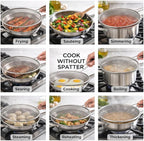 HIC Kitchen Splatter Screen, 18/8 Stainless Steel - Image 3