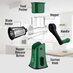 Zulay Kitchen Rotary Cheese Grater 5 Blade Cheese Shredder - Image 8