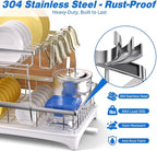Godboat Dish Drying Rack, 2-Tier Dish Rack - Image 2