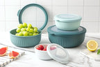 COOK WITH COLOR Prep Bowls with Lids- Wide and Deep Nesting Plastic Small - Image 6